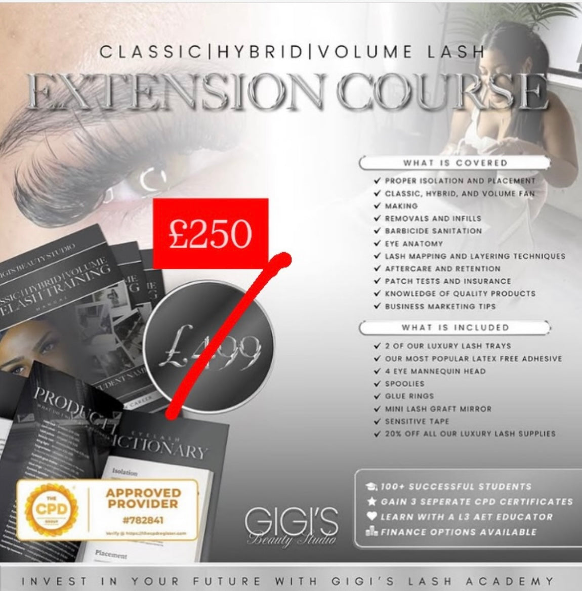 KLARNA CLASSIC,HYBRID,VOLUME EYELASH EXTENSION COURSE